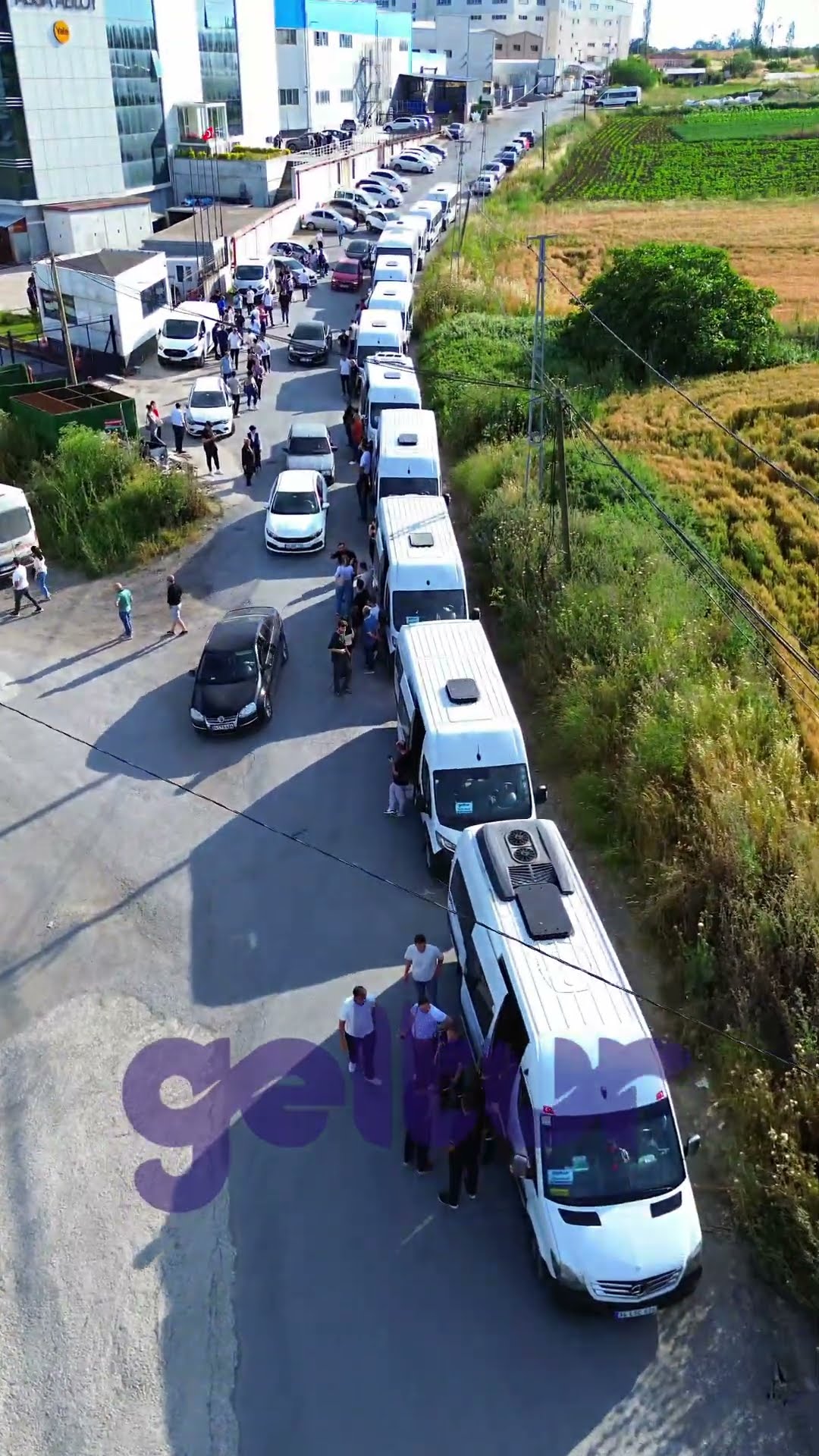 Personel taşımacılığı operasyonu drone görüntüsü